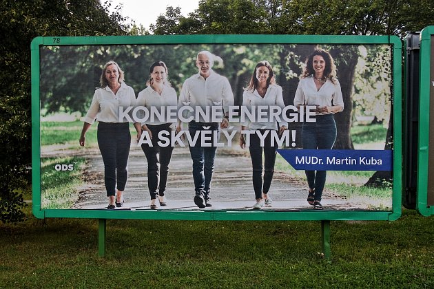 Předvolební billboard ODS. Známka odborníka na marketing: 1-.