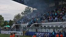 Finále krajského fotbalového poháru Hluboká - Lišov (5:2) na stadionu na Střeleckém ostrově.