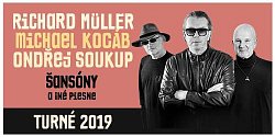 Richard Müller společně s Michalem Kocábem a Ondřejem Soukupem nabídnou lidem koncert nazvaný Šansóny a iné piesne.