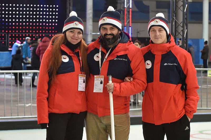 Olympijský festival v areálu brněnského výstaviště 19.2.2018. Na besedu s Deníkem dorazili krasobruslaři Kateřina Mrázová a Martin Šimeček.