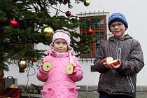 Na brněnském hradě Špilberk lidem připomněli staré vánoční zvyky, děti si také s rodiči mohly opéct špekáčky.