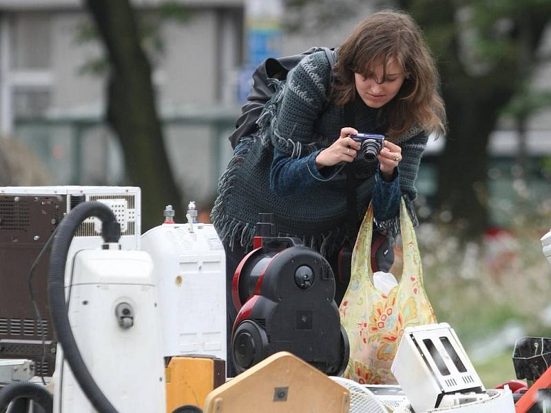 Elektroodpad na Moravském náměstí v Brně.