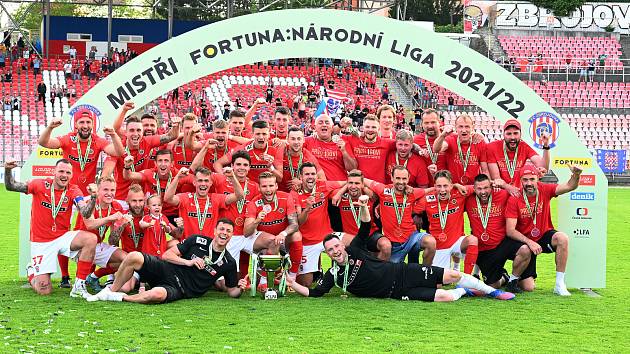 Fotbalisté Zbrojovky Brno suverénně vyhráli druhou ligu.  