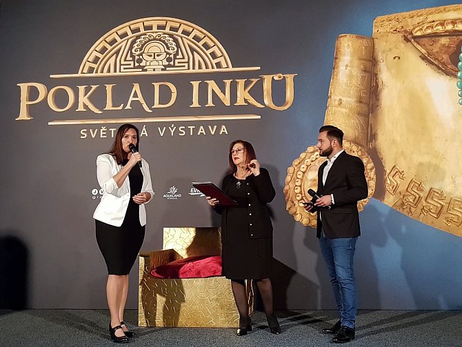 Brno 31.10.2019 - zahájení výstavy Poklad Inků v pavilonu C brněnského výstaviště.