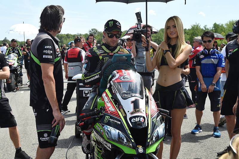 Mistrovství světa superbiků 2018 v Brně. Na snímku Jonathan Rea.