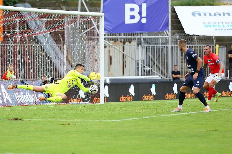 Fotbalisté Zbrojovky Brno remizovali v úvodním klání FORTUNA:LIGY se Slováckem 2:2. Foto: Petr Nečas