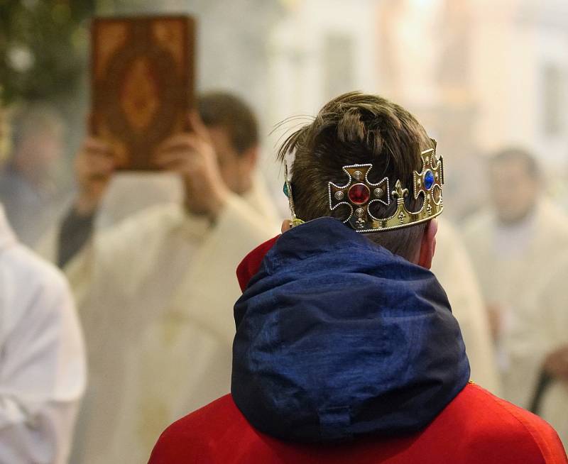 Žehnání tříkrálovým koledníkům na brněnském Petrově