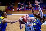 Basketbalistky Žabin Brno v souboji s Castors Braine.