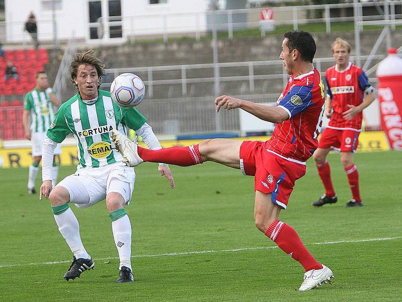 Fotbalová Zbrojovka porazila Bohemians 1905 na domácím hřišti 1:0.