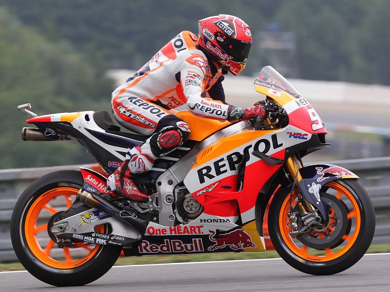 Marc Marquez. Páteční trénink před Velkou cenou na Masarykově okruhu v Brně.