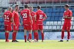 Fotbalisté Zbrojovky Brno (v červeném) prohráli oba přípravné duely na hřišti prvoligové Olomouce. Foto: Petr Nečas