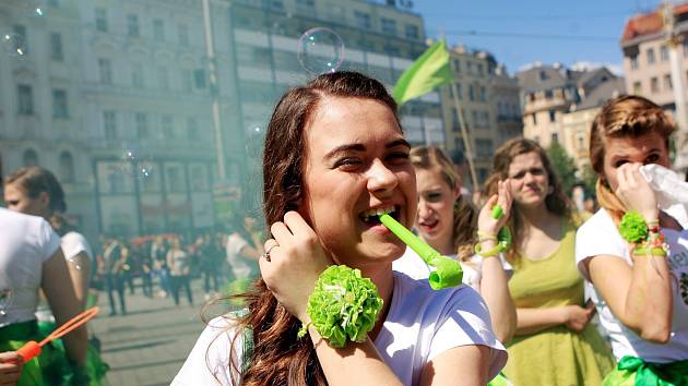 Májku, kterou na náměstí Svobody studenti tří univerzit postavili před měsícem, dopoledne 6. května zase odstranili. A to u příležitosti zahájení hudebního festivalu Brněnský Majáles.