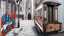 Na jednom z domů ve vnitrlobloku Václavské ulice v Brně se objevila Stará radnice. Pohled na ni zdobí stará tramvaj zabudovaná do domu, létající krokodýl i vlajka v barvách Brna. Na zeď jinak nevzhledného domu pohled na radnici namalovali umělci.