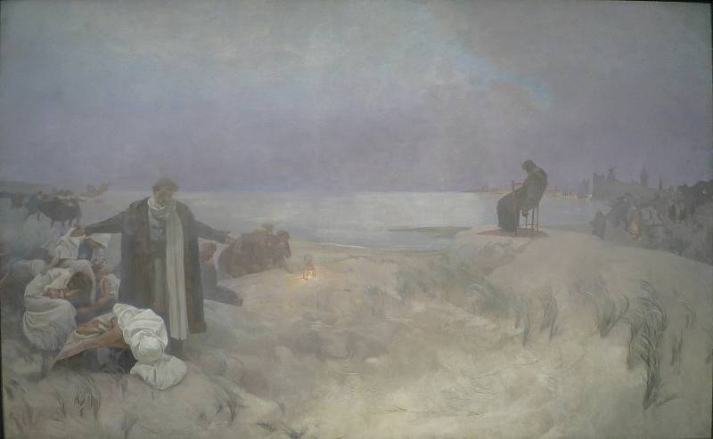 Jan Ámos Komenský, učitel národů, Alfons Mucha.