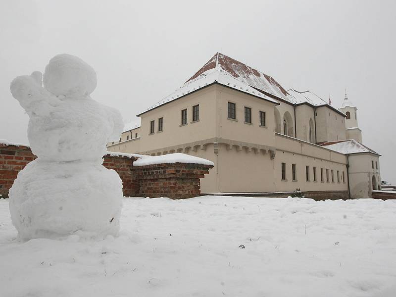 Sněhová nadílka v Brně.