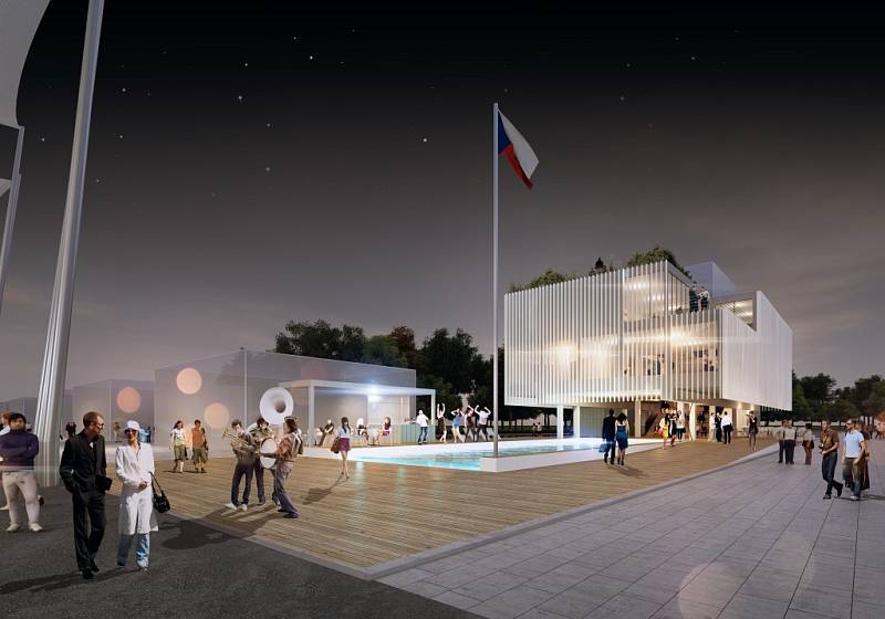 Vizualizace českého pavilonu na EXPO 2015.