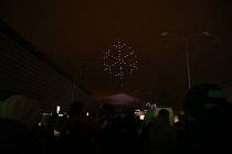 Dronová show na vánočních trzích na brněnském výstavišti