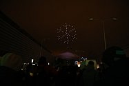 Dronová show na vánočních trzích na brněnském výstavišti