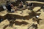 Nalezené kostry habánů u Přibic