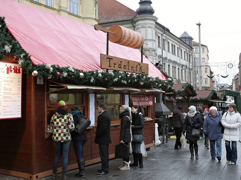 Vánoční trhy na náměstí Svobody v Brně.