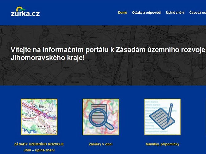 Print screen webové stránky www.zurka.cz.