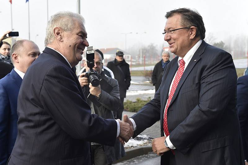 Prezident Miloš Zeman při návštěvě Zetoru.