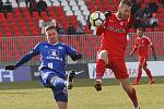 Fotbalisté Zbrojovky Brno (v červeném) porazili Olomouc 1:0.