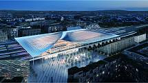 Návrh podoby nového hlavního vlakového nádraží v Brně od BIG – Bjarke Ingels Group + A8000 s.r.o.. V architektonické soutěži skončil na třetím místě.