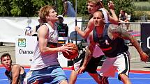 Zápasy basketbalové hry 3x3 v Modřicích.