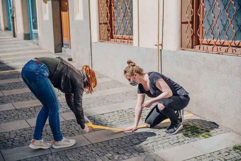 Bezpečnou zónu zkusili nainstalovat nadšenci v úterý odpoledne na brněnském Kapucínském náměstí.