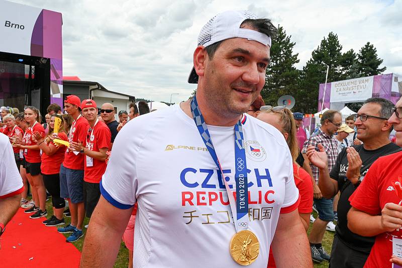 Olympionici Jiří Lipták na olympijském festivalu v Brně.