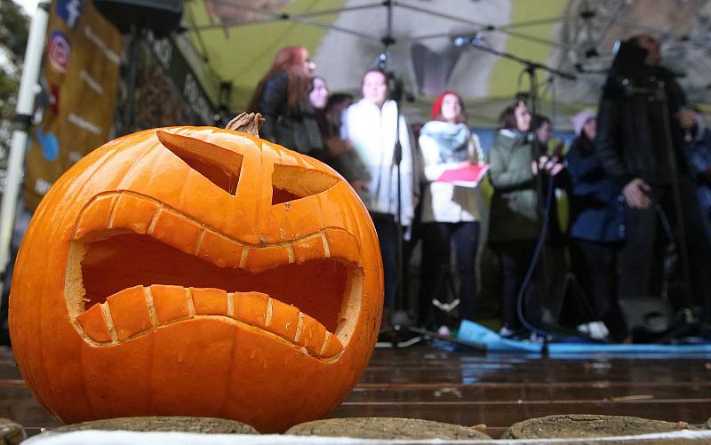 Necelá tisícovka lidí přišla v sobotu oslavit Halloween do brněnské zoo.