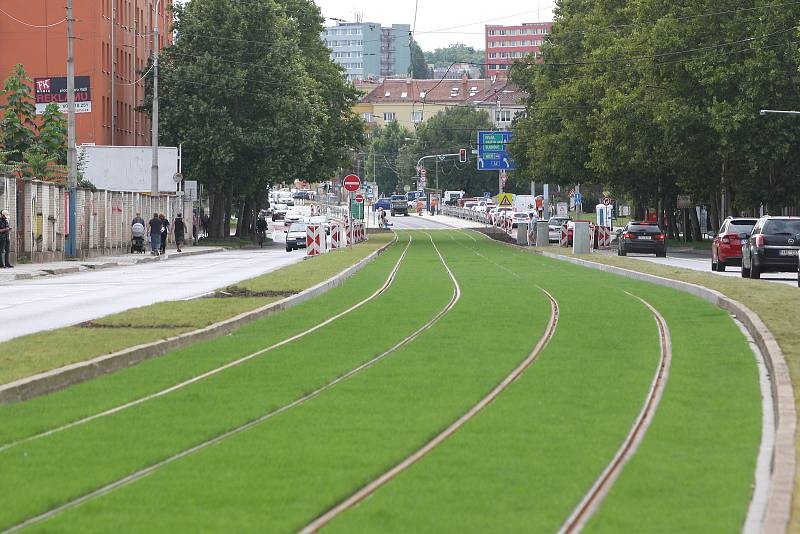 Otevření zrekonstruovaného tramvajového pásu v ulici Nové sady.