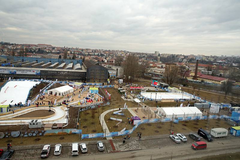 Zahájení olympijského festivalu v areálu Nová zbrojovka