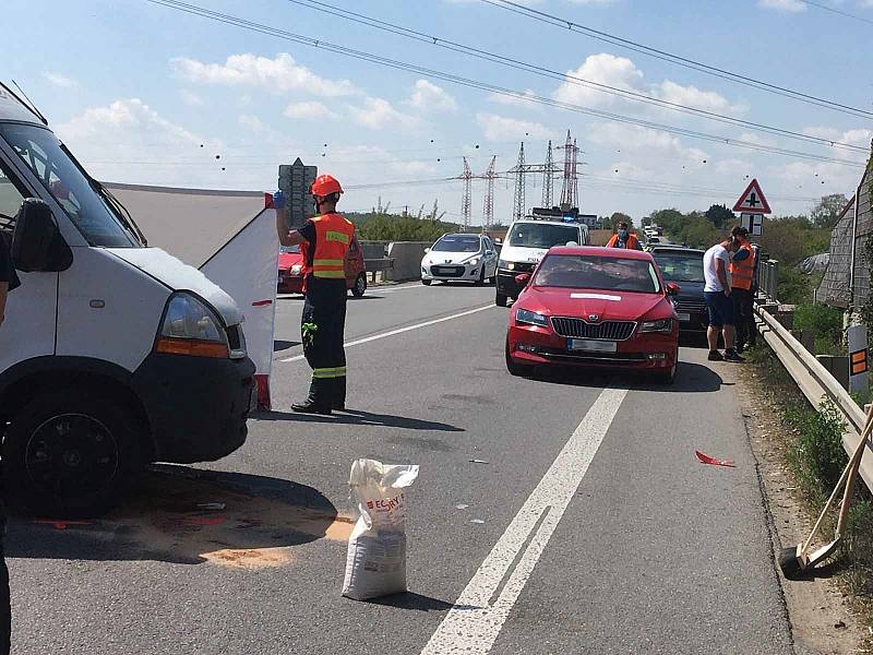 Dopravní nehoda na dálnici D52, ilustrační foto