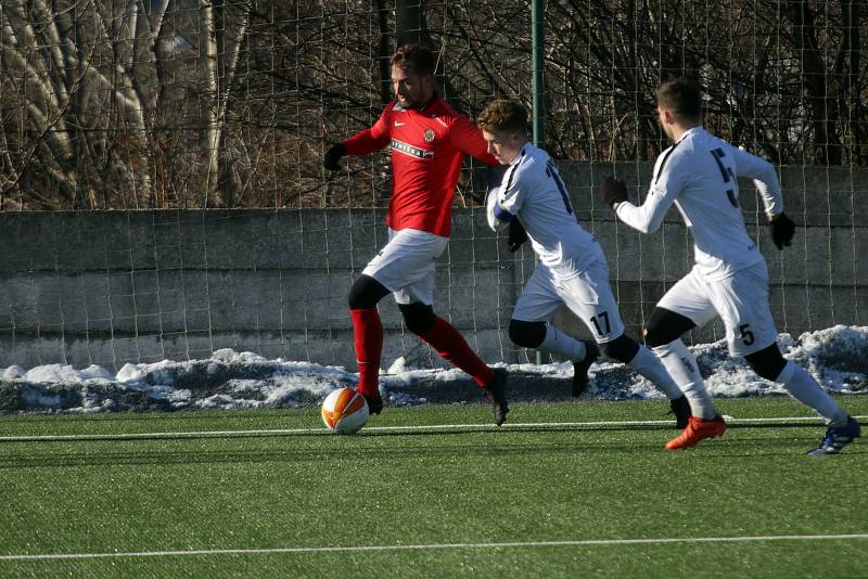 Fotbalisté Zbrojovky Brno (v červeném) porazili na úvod Tipsport ligy Vyškov 3:1.