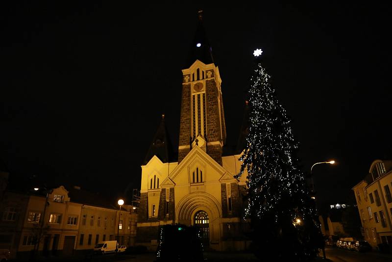 Vánoční platan Pod Platany na ul. Bratislavská
