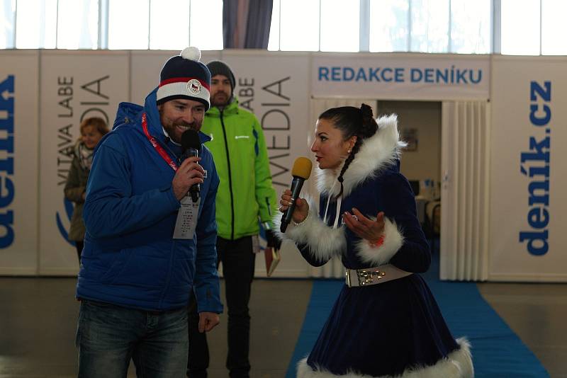 Petr Frydrych v zóně Deníku na Olympijském festivalu v Brně.