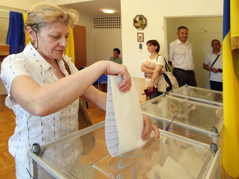 Volba ukrajinského prezidenta na brněnském konzulátu. 