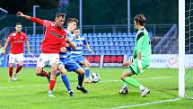 Brněnští fotbalisté (v červeném) deklasovali Ústí nad Labem 6:1.