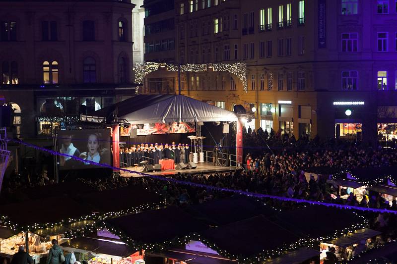 Oficiální zahájení vánočních trhů v Brně. Ilustrační foto.