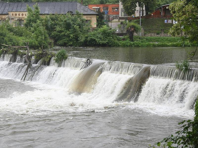 Řeka Svitava v Brně v pondělí 3. 6. 2013.