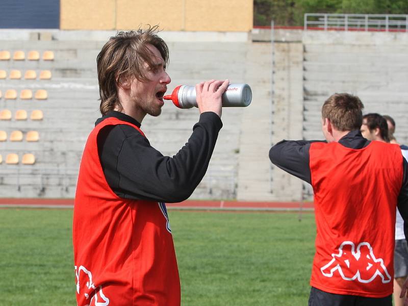 Trénink hokejistů brněnské Komety.