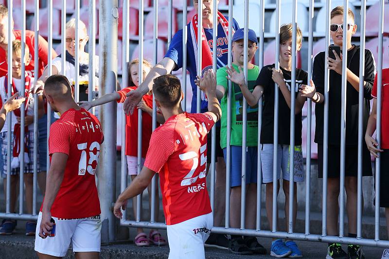 Zbrojovka Brno (v červeném) remizovala v přípravě se Slovanem Bratislava 2:2.