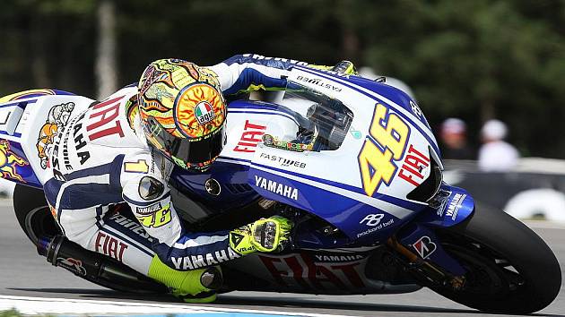 Italský motocyklový jezdec Valentino Rossi,