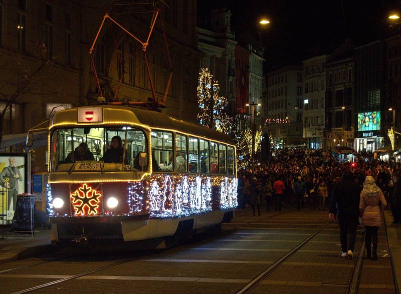 Krása centra Brna v adventním období.