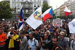 Páteční demonstrace uskupení Brno blokuje a příznicvů Dělnické mládeže.