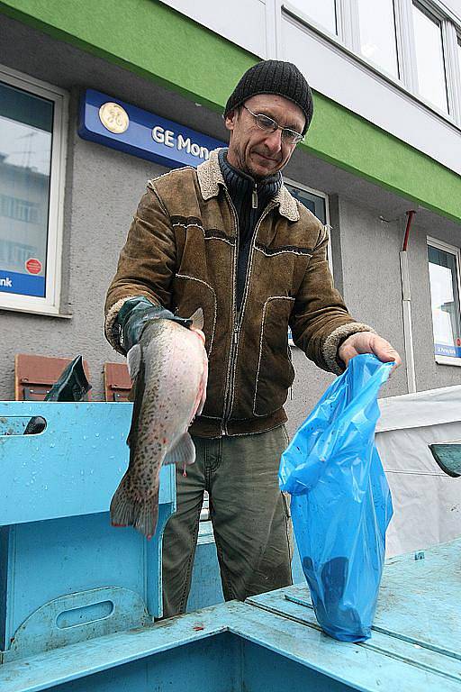 Velký počet návštěvníků v pátek zaznamenali organizátoři brněnských Farmářských trhů. Ovoce, zeleninu, sýry nebo ryby si mohli zákazníci koupit na parkovišti v Kotlářské ulici nedaleko centra Brna.