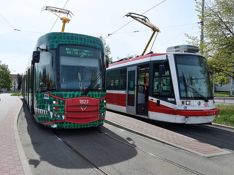 Brno 24.4.2020 - nová tramvaj Drak z projektu Tramvaj pro Brno