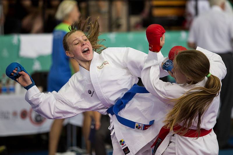 Olympiáda dětí a mládeže v hale Tesla - karate.